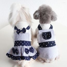 Dog Apparel Cute Bowknot Dress For Pet Dogs Fashion Luxury Summer Clothes DropShip Maltese Chihuahua Outfit Wholesale Clothing