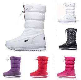 Velvet women's snow boots with anti slip and warm middle tube thickened casual cotton boots anti slip cotton shoes Sneakers Sport Outdoors yakuda Athletic Shoes