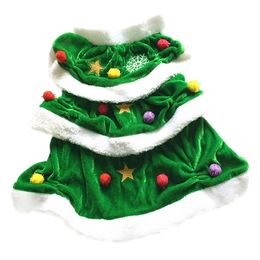 Christmas Tree Cat Costume Funny Pets Xmas Hoodie Dress Winter Holiday Party Warm Coat Apparel for Cats Dogs Kitten Puppy Fancy 240113