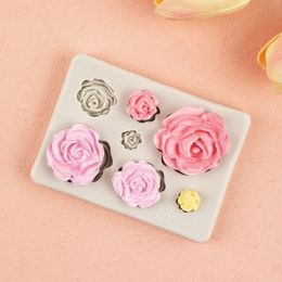 Rose Cake Mold 3d Silicone Flower Fondant Mold for Baking Diy Cake Decoration Velentine's Day 122220