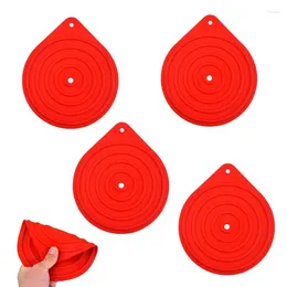 Table Mats Silicone Microwave Mat Set Of 4 Dish Anti-Slip Pot Holder High Temperature Resistant Holding For Countertops