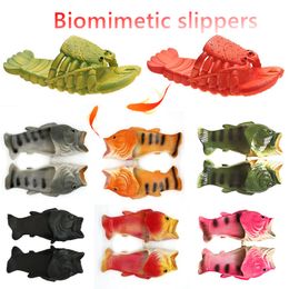 mens slippers flip flops designer Slippers Lobster Slippers Men Funny Animal Summer Flip Flops Cute Beach Shower Casual Shoes Women Unisex Soft Home 24-47