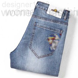 designer Men's Jeans Official website Fansi collection menswear autumn new Medusa embroidered jeans micro elastic V4UP 28OM