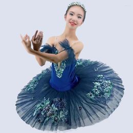 Stage Wear 2024 Professional Ballet Tutu Child Kids Girls Adults Pancake Dance Giselle Paquita Costume Ballerina Dress