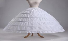 White 6 Hoops Ball Gown Petticoat Crinoline Underskirt Bridal Petticoats Slip Skirt Crinoline For Quinceanera Wedding Dresses3075319