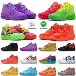 With Box LaMelo Ball 1 MB.01 Men Basketball Shoes 2022 With Socks and Rock Ridge Red City Not From Here LO UFO Buzz City Black Blast Mens Trainers Sports S