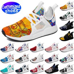 Customised shoes lovers running shoes cartoon the Old Glory Team logo diy shoes Retro casual shoes men women shoes outdoor sneaker big size eur 35-48