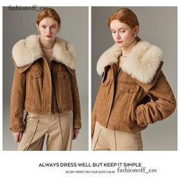 2024 Maillard Denim White Goose Down Jacket Designer Coat Ladies Winter Fox Fur Hungry Velvet Short Pie Overcome High Quality Jacket Women's Down Jackets 467