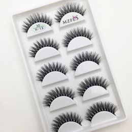 10/50 Boxes 3D Mink Eyelashes Natural Thick False Eye Lashes Mink Lashes Soft Fake Eyelash Wispy Makeup Cilios H13 Cat 240113