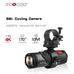 Cameras Waterproof Action Camera 4K WiFi Helmet Video Camera For Motorcycle Bike Bicycle Moto Helmet Camcorder Sports Cam SOOCOO S20+