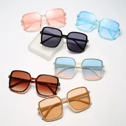 Sunglasses Vintage For Women's UV Protection Trendy Men's Korean Version Eyeglasses Sun Square Frame