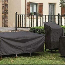 Chair Covers Black All-Season Table Cover Waterproof And Easy To Clean Foldable Polyester Garden Furniture