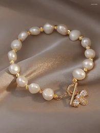 Link Bracelets Bee Design Pearl Bracelet For Women Trendy Jewellery Elegant Accessories Party Valentine's Day Birthday Gifts Drop