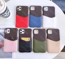 Luxury Card Slot Designer Phone Case for iPhone 12 Pro Max 12 Mini 11 11promax X Xs Xr 8 7 Plus High Quality Skin Cover for Samsun8530799