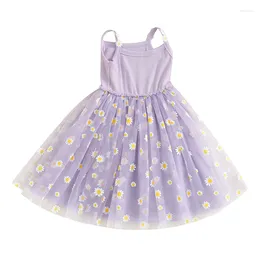 Girl Dresses Toddler Baby Girls Tutu Dress Daisy Summer Sleeveless Tulle Infant A-Line Princess Beach Party Sundress