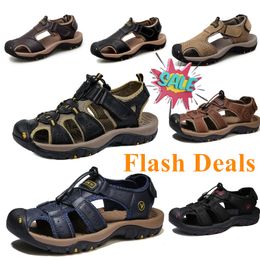 Slides Strap Flats Printed Dad Sandals Hook and loop beach shoes imported sheepskin