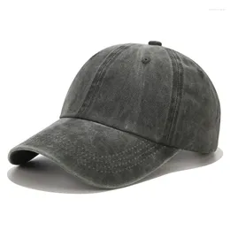 Ball Caps Retro Men Women Wash Cloth Used Casual Baseball Cap Versatile Spring Autumn Sunshade Plate Solid Colors