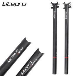 Posts LITEPRO diameter 31.8mm * 580mm length Seatpost for Brompton Folding Bike Carbon Fibre Bicycle Seat Tube