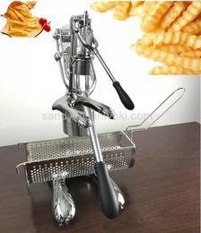 Mashed Potatoes Fried Chip Super Long French Fries Maker Machine Chips Extruders Manual Potato 240113