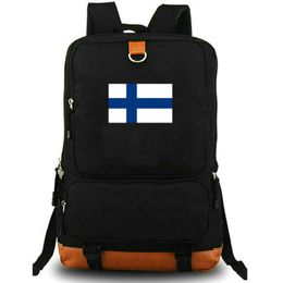 Finland backpack PHL Country Flag daypack Suomen tasavalta school bag National Banner Print rucksack Leisure schoolbag Laptop day pack