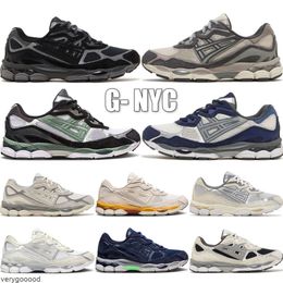 Top Gel NYC Marathon Running Shoes 2023 Designer Oatmeal Concrete Navy Steel Obsidian Grey Cream White Black Ivy Outdoor Trail Sneakers Size 36-45 VHEX