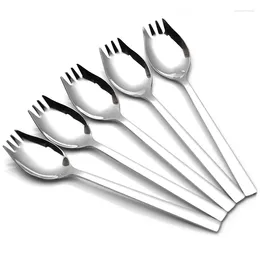 Forks 304 Stainless Steel Long Handle Fork Spoon One Creative Household Salad Student Fruit Wholesale