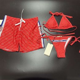 Summer Beach Bikini Designer Swimwear Womens Fashion Letter Pattern Split Swimsuit Two Piece Set