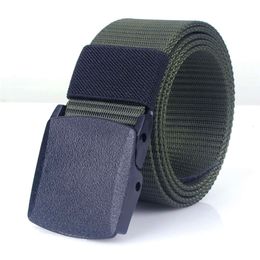 Wholesale hot-selling nylon canvas breathable and comfortable 3.8cm belt men's custom smooth buckle cheap belt