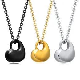 Pendant Necklaces Vintage Stainless Steel Heart-Shaped Cinerary Casket Necklace Openable Women's
