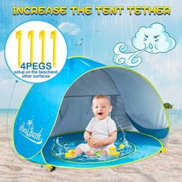 Baby Beach Tent Shade UV Protection Sun Shelter Infant Outdoor Toys Swimming Pool House Beach Tent Toys for Kids Children 240113