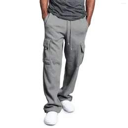 Men's Pants Tracksuit Pocket Cargo Sweatpants Male Sports Knitted Joggers Men Solid Spring Streetwear 2024 Sweat