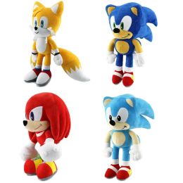 30CM Super Plush Toy The Hedgehog Amy Rose Knuckles Tails Cute Cartoon Soft Stuffed Doll Birthday Gift For Children