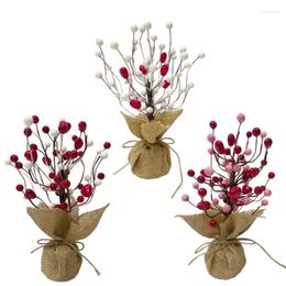 Decorative Flowers Valentine's Day Tabletop Decor Wedding Party Artificial Heart Branch Tree