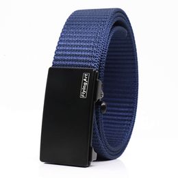 Manufacturers selling belts men's high quality canvas stretch golf belt metal automatic buckle can be Customised