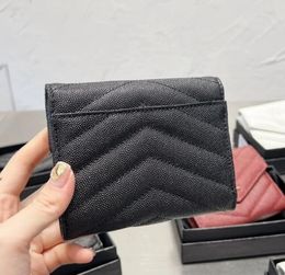 Genuine Leather France style Womens men Purses Mens Key Ring Credit Coin Mini Wallet Bag luxury Designer Card Bag