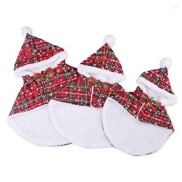 Cat Costumes Pet Christmas Costume SantaClause Hooded Cloak Dogs Festival Party Outfit
