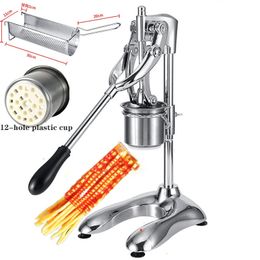 Manual Stainless Steel Fries Squeezer 30CM Super Long Making Machinery Noodle Machines Mashed Potato Machine 240113