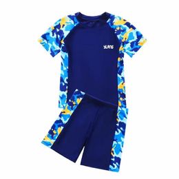 Wear Teens Children Boy Swimsuit Students Girls Swimwear 2 Piece Set Bathing Suit Swimsuit