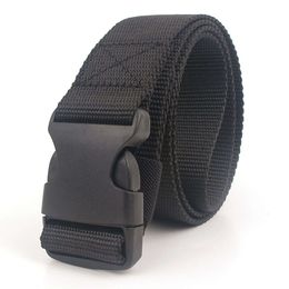 Manufacturers custom sales outdoor training canvas belt men and women lightweight multifunctional tactical buckle belt