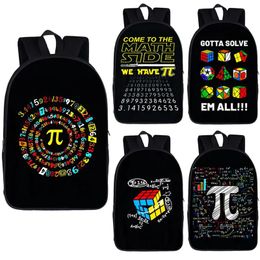 Bags Mathematical Geometry Magic Square Backpack Children School Bags for Teenager Laptop Backpacks Students Kids Book Bag 16 Inch