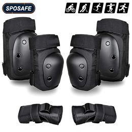 Gear 6pcs Youth Adult Knee Pad Elbow Pad Wrist Guard Sports Protective Gear Set for Skateboarding Roller Skating Bmx Cycling Scooter