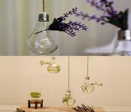 814CM Clear Flower Pots Planters Home Decor Glass Vases Hanging Bulb Vase Decorative Design Flower Vases Wedding Decorative Vase1199519