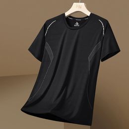 Quick Dry Sport T Shirt Men'S Short Sleeves Summer T-Shirt Casual White Black OverSize 5XL Top Tees GYM Tshirt Clothes 240113