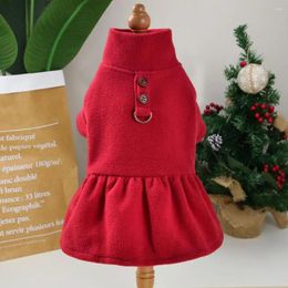 Dog Apparel Pet Fashion Skirt Fashionable Winter Warm Dress For Small Medium Dogs Cats Comfortable Plush With Traction Ring Puppy