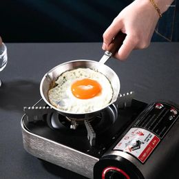 Pans Small Fry Pan Egg Skillet Breakfast Pancake Griddle Fried Eggs Nonstick Stainless Steel Mini Deep