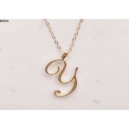 Mom Love Cursive Name y English Alphabet Gold Silver Family Friend Letters Sign Word Chain Necklaces Tiny Initial Letter Pendant Pn25