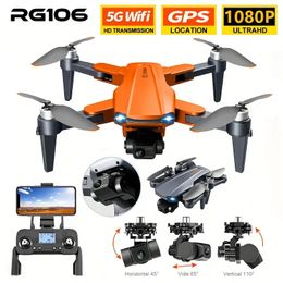 New RG106 Large-size Professional-grade Drone, Equipped With A Three-axis Anti-shake Self-stabilizing Cloud Platform, HD High-definition 1080P Electronic Double.