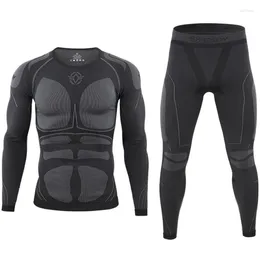 Men's Thermal Underwear Men Outdoor Sports Tactical Function Fitness Tops Pants Suit Mens Autumn Winter Thermo Long Johns