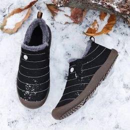 Boots Couple Winter Plush And Thick Insulation Casual Snow Cotton Shoes Outdoor Waterproof Large Size Men Women 35-48