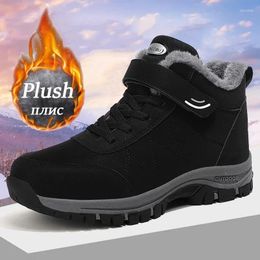Boots Men's Women Slip On Winter Shoes For Men Waterproof Ankle Male Snow Botines Hiking Femininas 2024